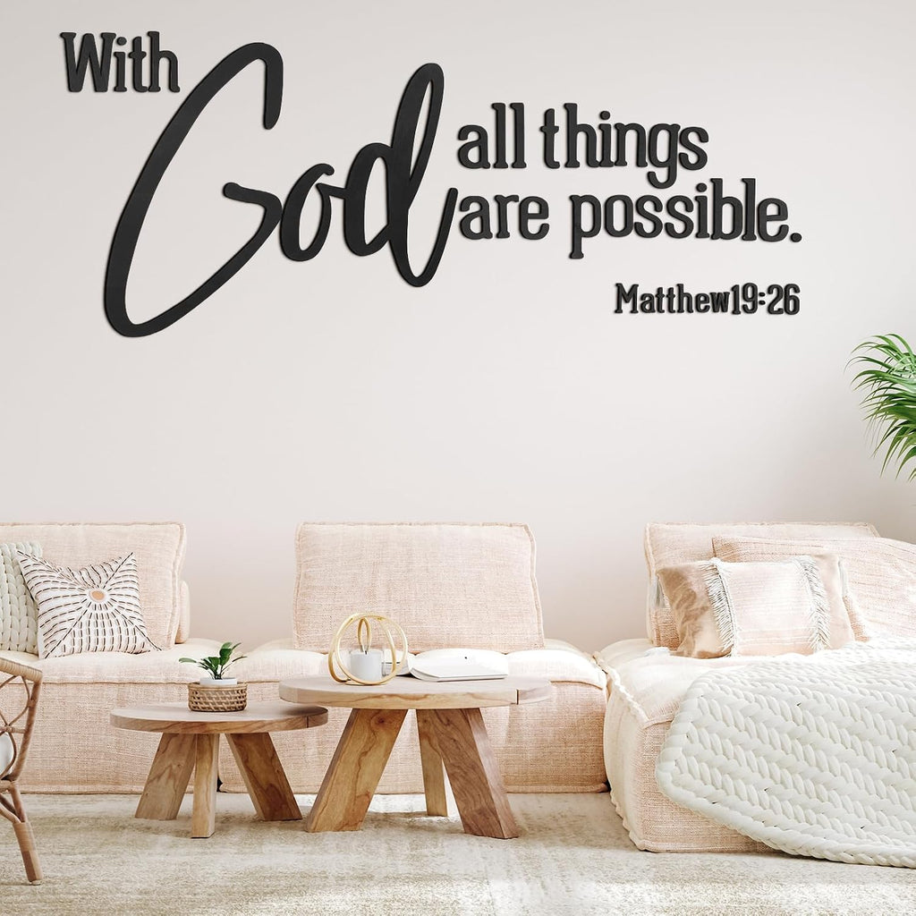 3D Wooden Bible Verse Wall Art Letters