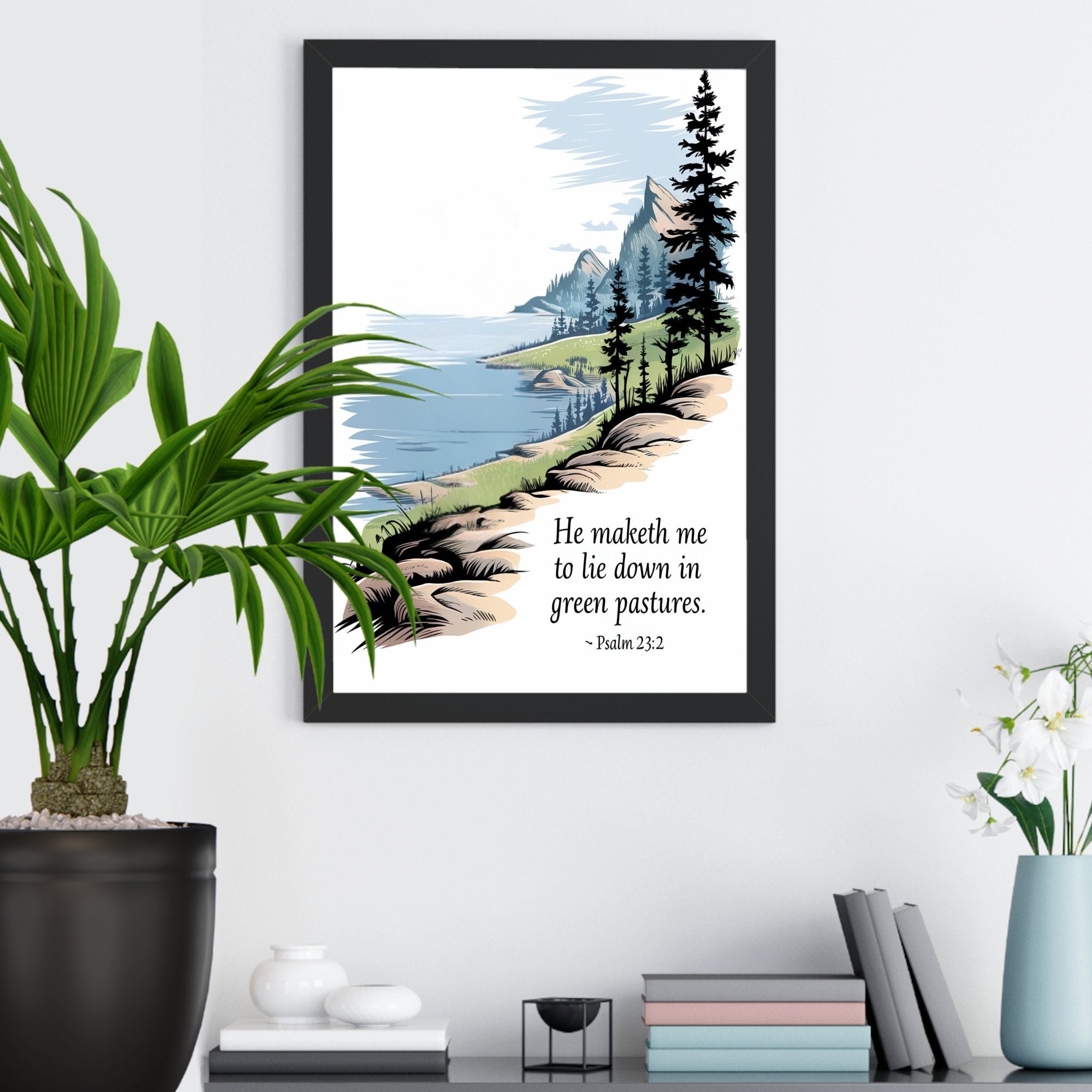 Giclee Faith Inspired Tranquil Ocean Horizon Landscape Uplifting