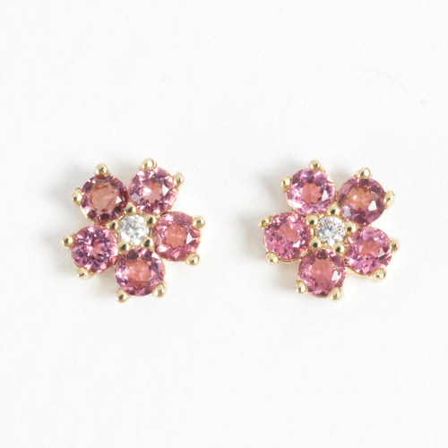 Blossom Earrings- Pink Tourmaline