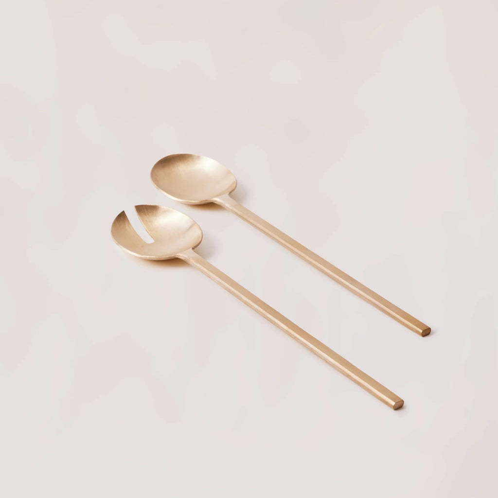 Loop Salad Servers | Pure Brass | Fleck by Powered by People