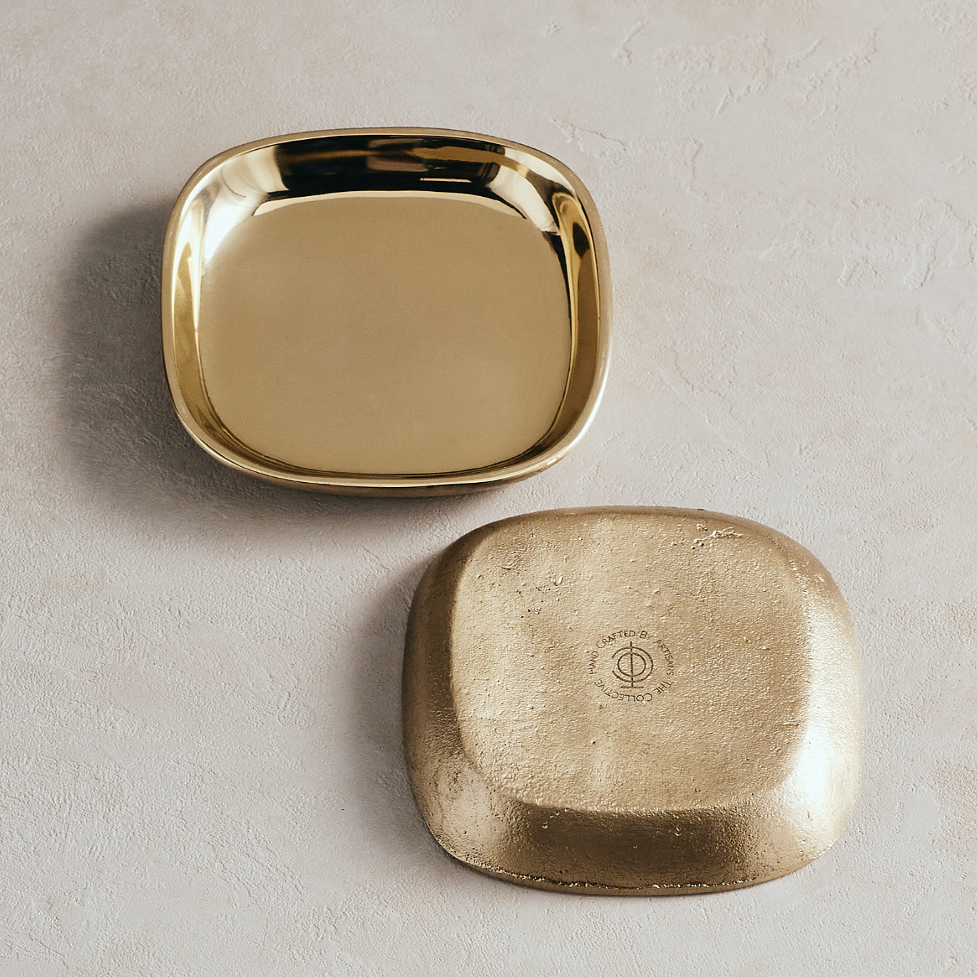Aurum Catchall Tray | Polished Top | Textured Base | 3 Sizes | Small | Long | Medium | Powered by People