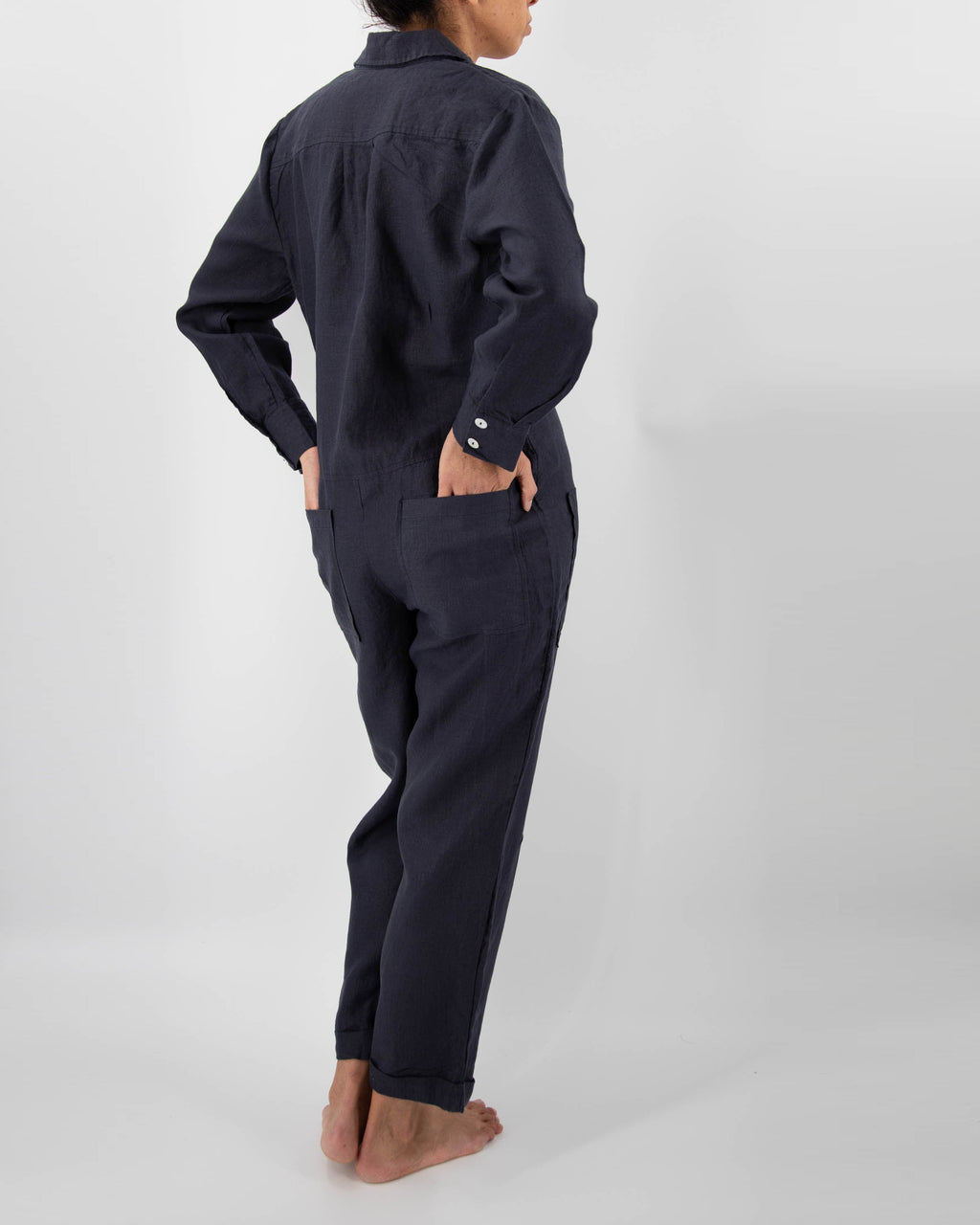 Isabelle 100% French Linen Jumpsuit | 5 Pockets | Roll-Up Sleeves | 11 Colors | XS-L | SUNDAY MORNING