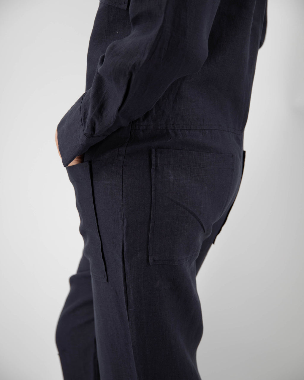 Isabelle 100% French Linen Jumpsuit | 5 Pockets | Roll-Up Sleeves | 11 Colors | XS-L | SUNDAY MORNING
