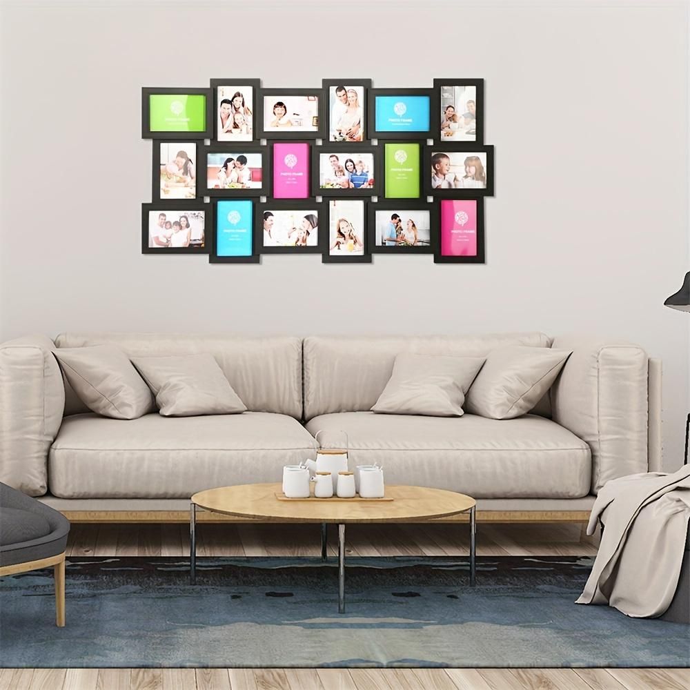 18 Pictures Frames Collage for Photos in 4" x 6" Glass Protection
