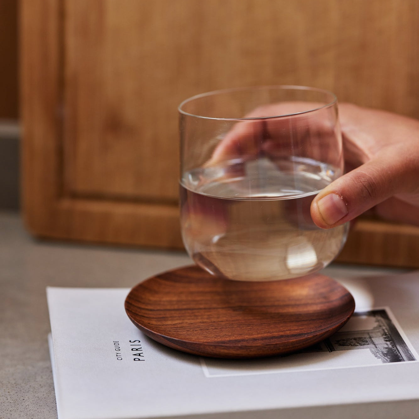 Teak Wood Coasters | Set of 4 | Premium Reclaimed Teak | 4" Round