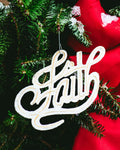 White Faith Ornament – Handcrafted Metal Art