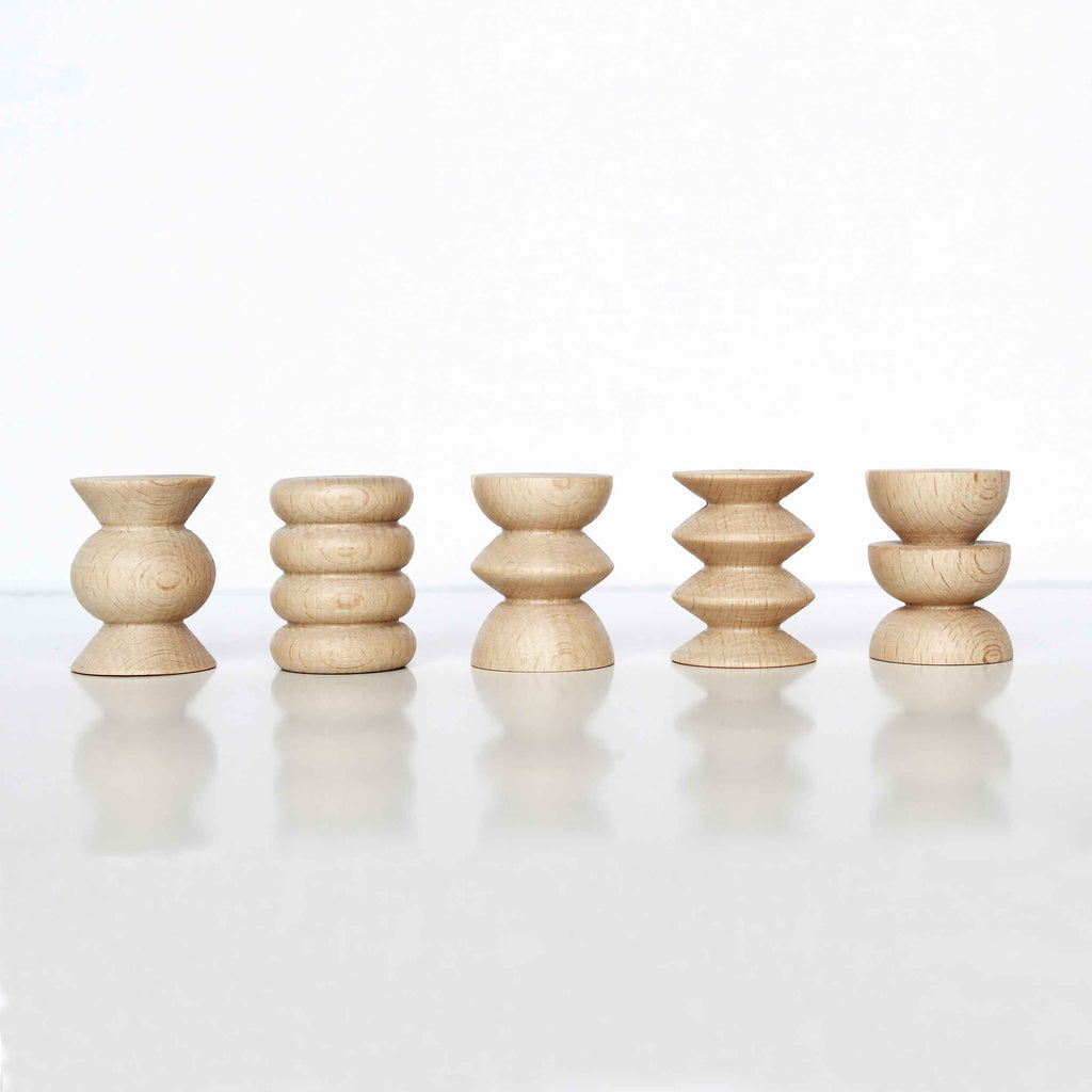 Totem Wooden Picture & Postcard Stands | Set of 5 Short | Polaroid & Instax