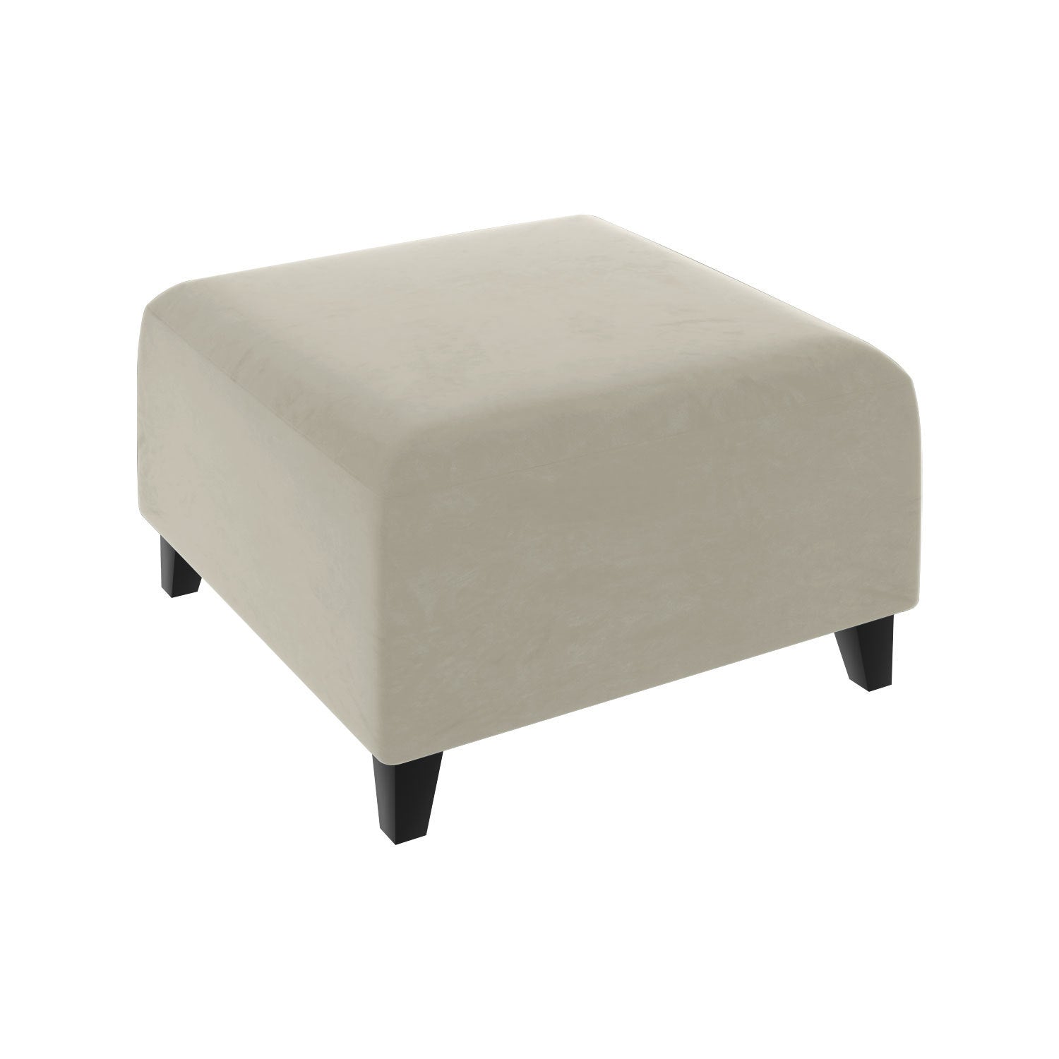Ottoman SOFA  C Beige with black foot Furniture Modern Accent Chair