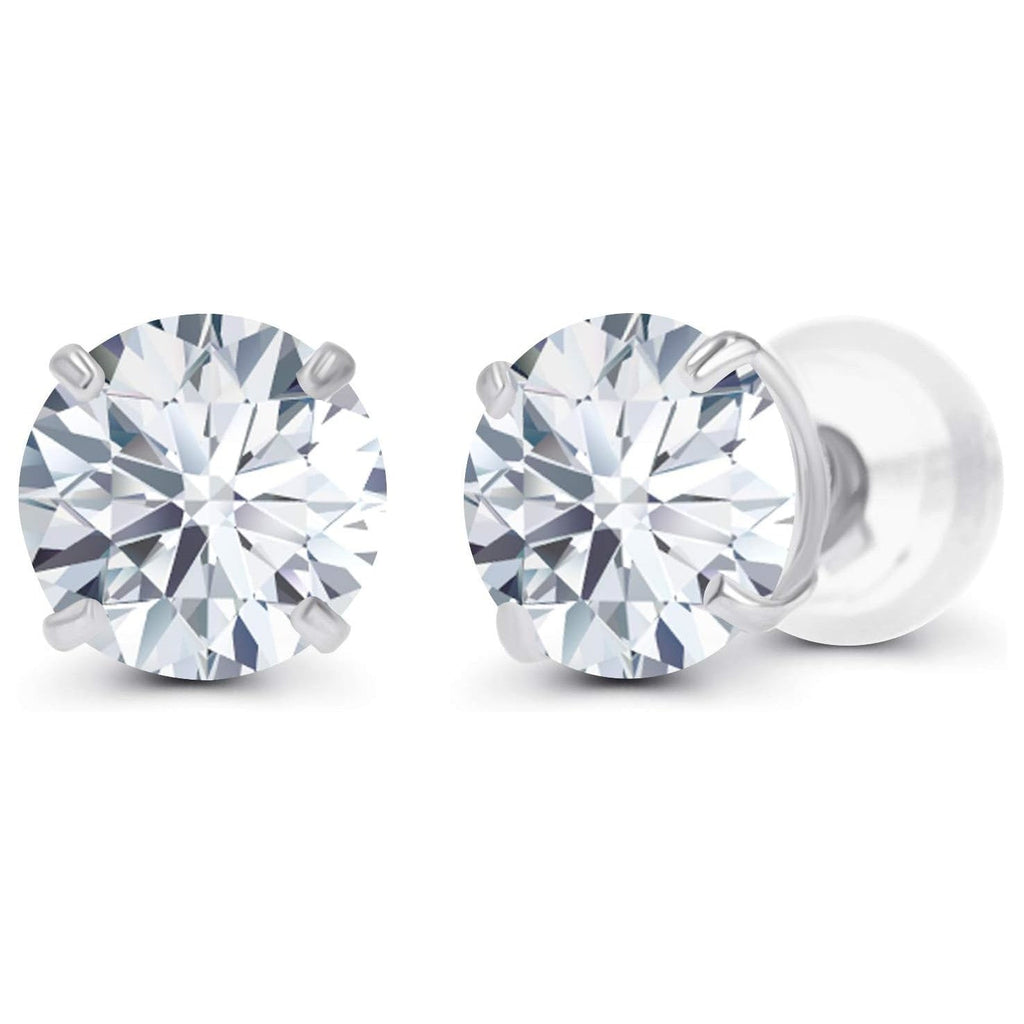 1.50 CTW AGI Certified Lab Grown Diamond Stud Earrings