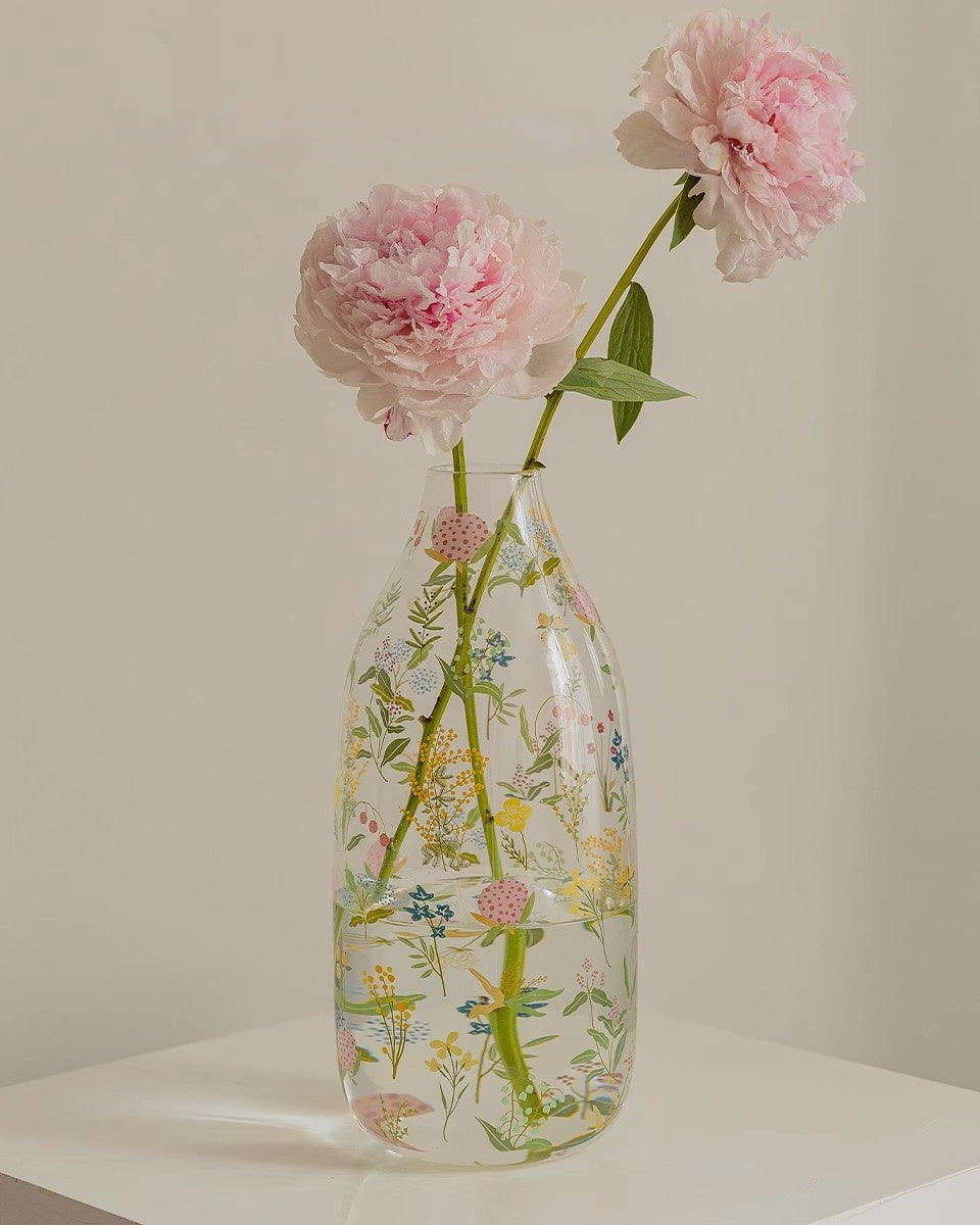 Transparent Glass Flower Vase