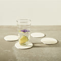 Blanco Coasters | Set of 4 | Hand-Shaped Genuine Bone | Polished | Natural Grain | Powered by People