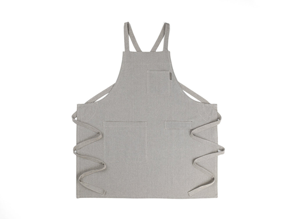 Crossback Apron | Upcycled Cotton & Denim Twill | Ergonomic Fit | Deep Pockets | Powered by People