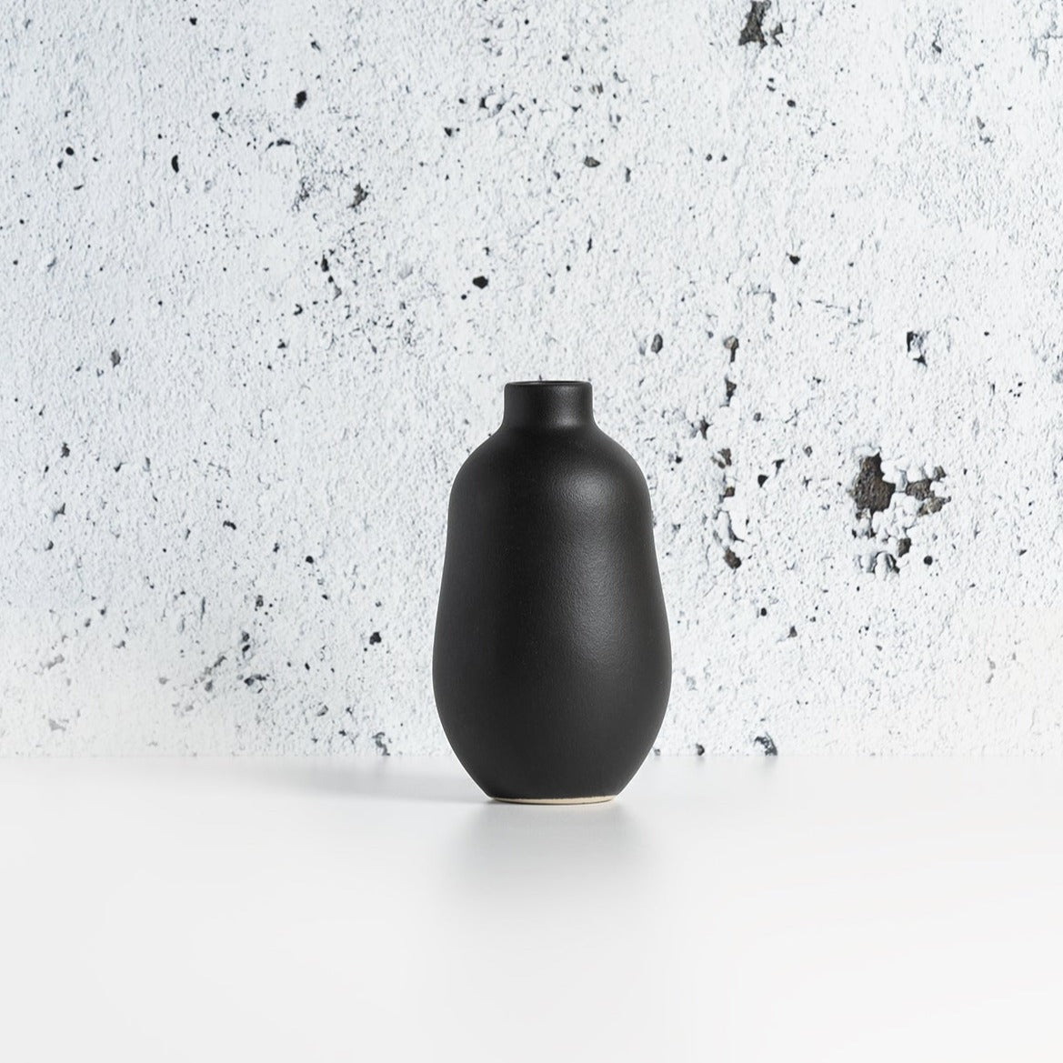 Stoneware Vase | Handmade in Tunisia | Toxic-Free | Glossy Green, White & Black