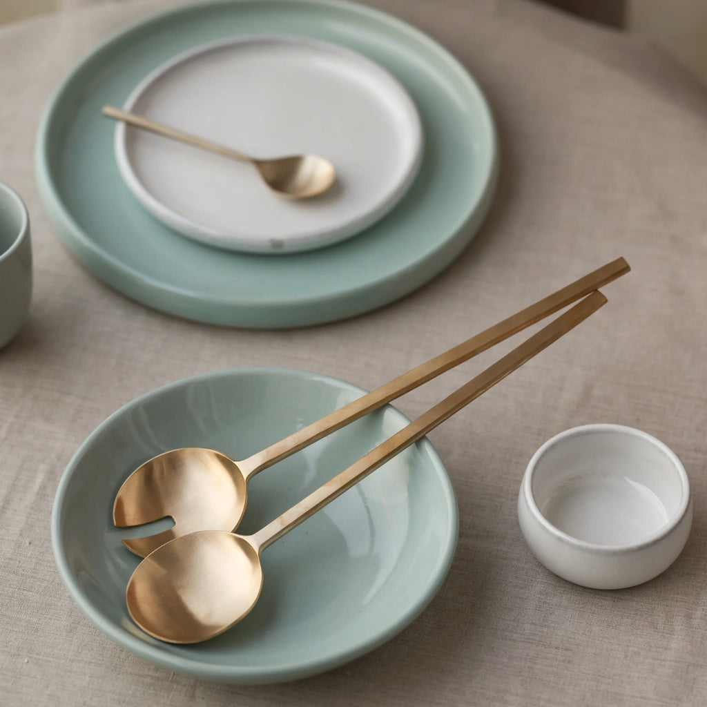 Loop Salad Servers | Pure Brass | Fleck by Powered by People