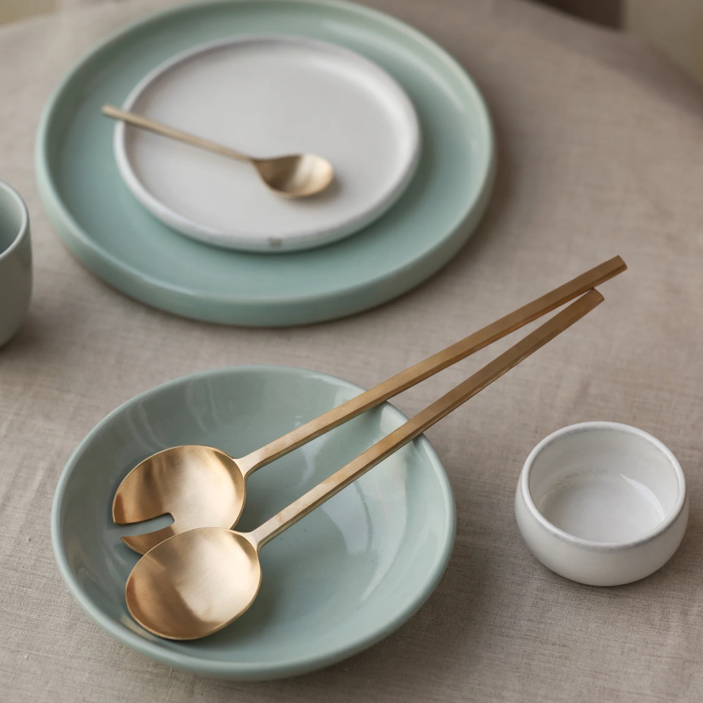 Loop Salad Servers | Pure Brass | Fleck by Powered by People