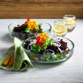 Pebbled Individual Bowls | Set of 2 | Hammered Texture Glass | Salad & Pasta Bowls | Powered by People