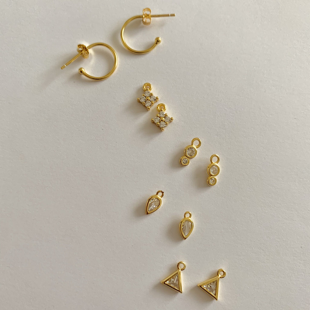 Elise Brass Teardrop Earrings