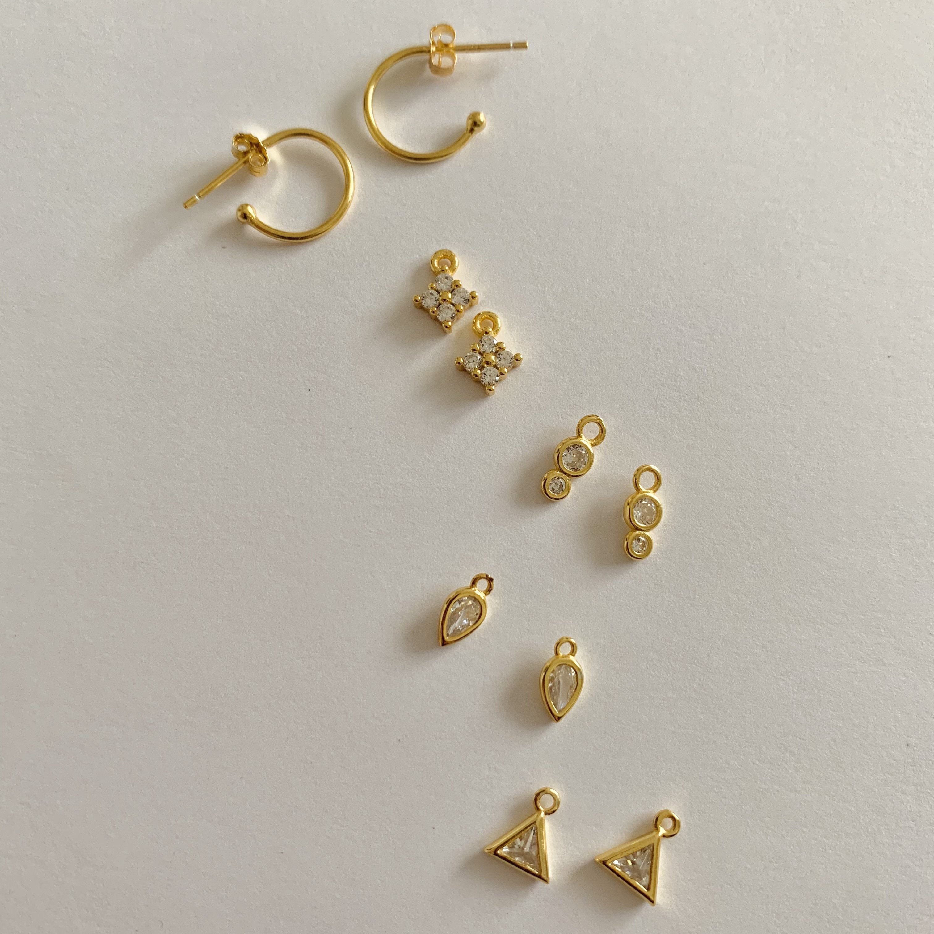Elise Brass Teardrop Earrings