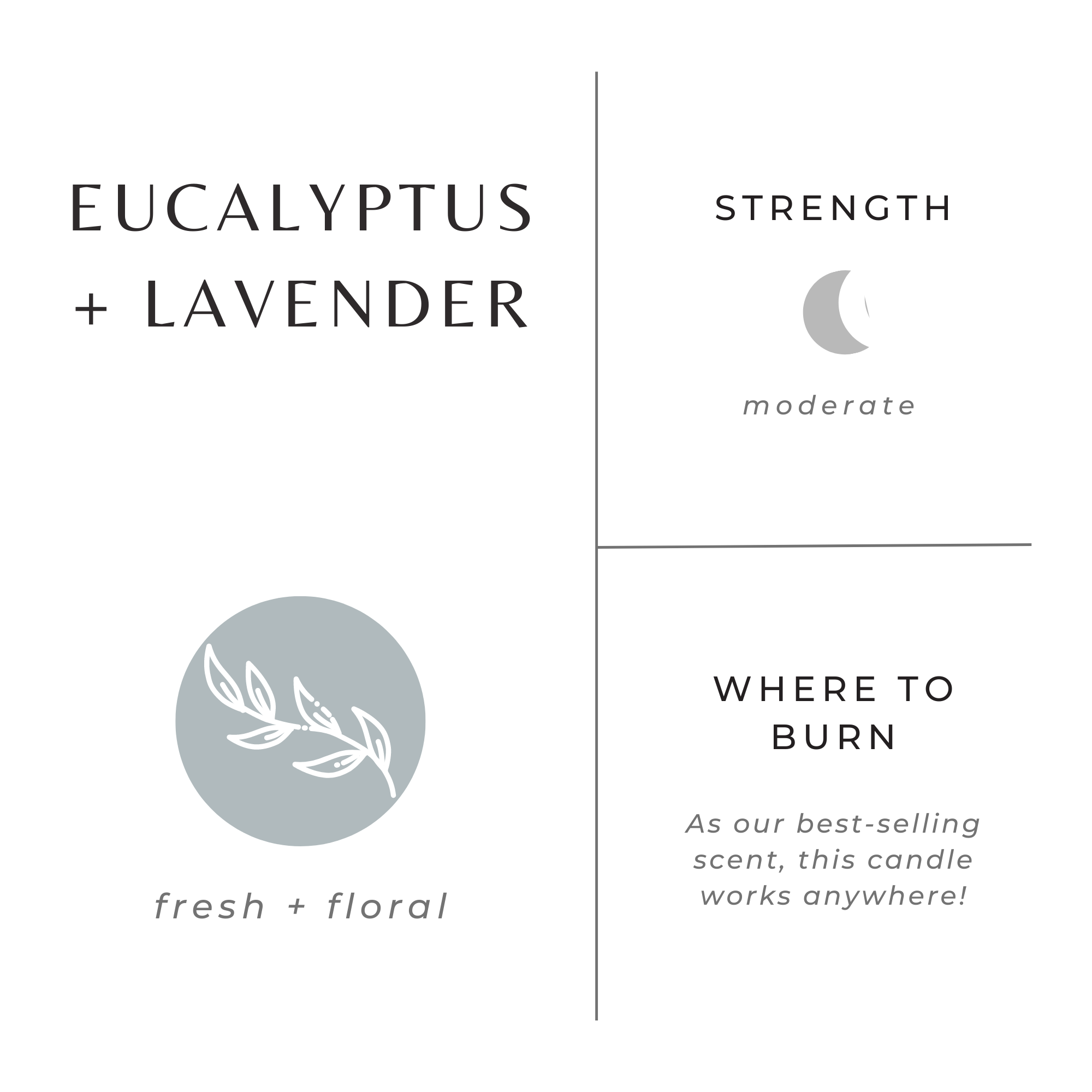 Eucalyptus & Lavender Soy Candle | 100% Essential Oils | Non-Toxic | Cotton Wick | Reusable Brushed Gold Tin | 20-Hour Burn | Slow North
