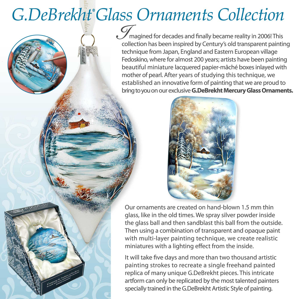 Limited Edition Regal Nativity Snowflake Glass Ornament, Inspirational & Guardian Angels Decor - 754-032 by G. DeBrekht