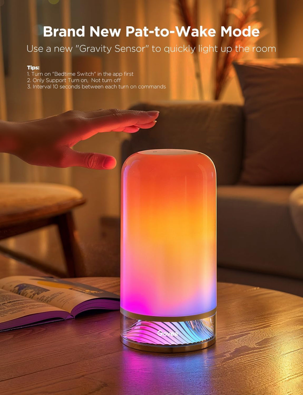 RGBIC Smart Table Lamp 64 Scene Modes And Voice Control
