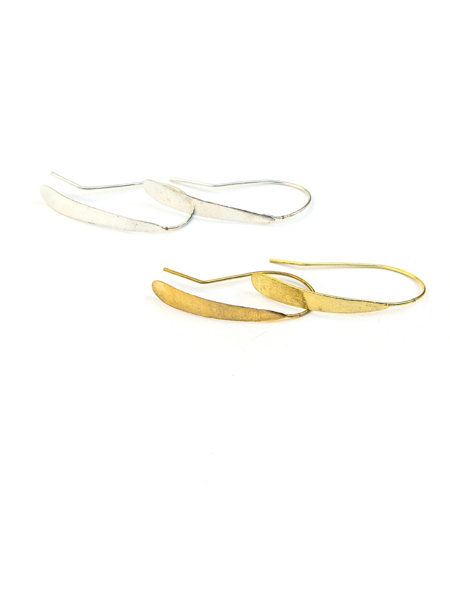 Faux Hoop Earrings – Lightweight Fair Trade | Brass or Silver