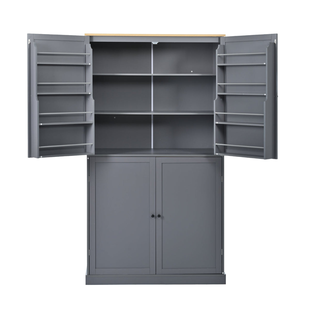 Large Kitchen Pantry Storage Cabinet | 71" Tall | MDF | White, Gray or Blue