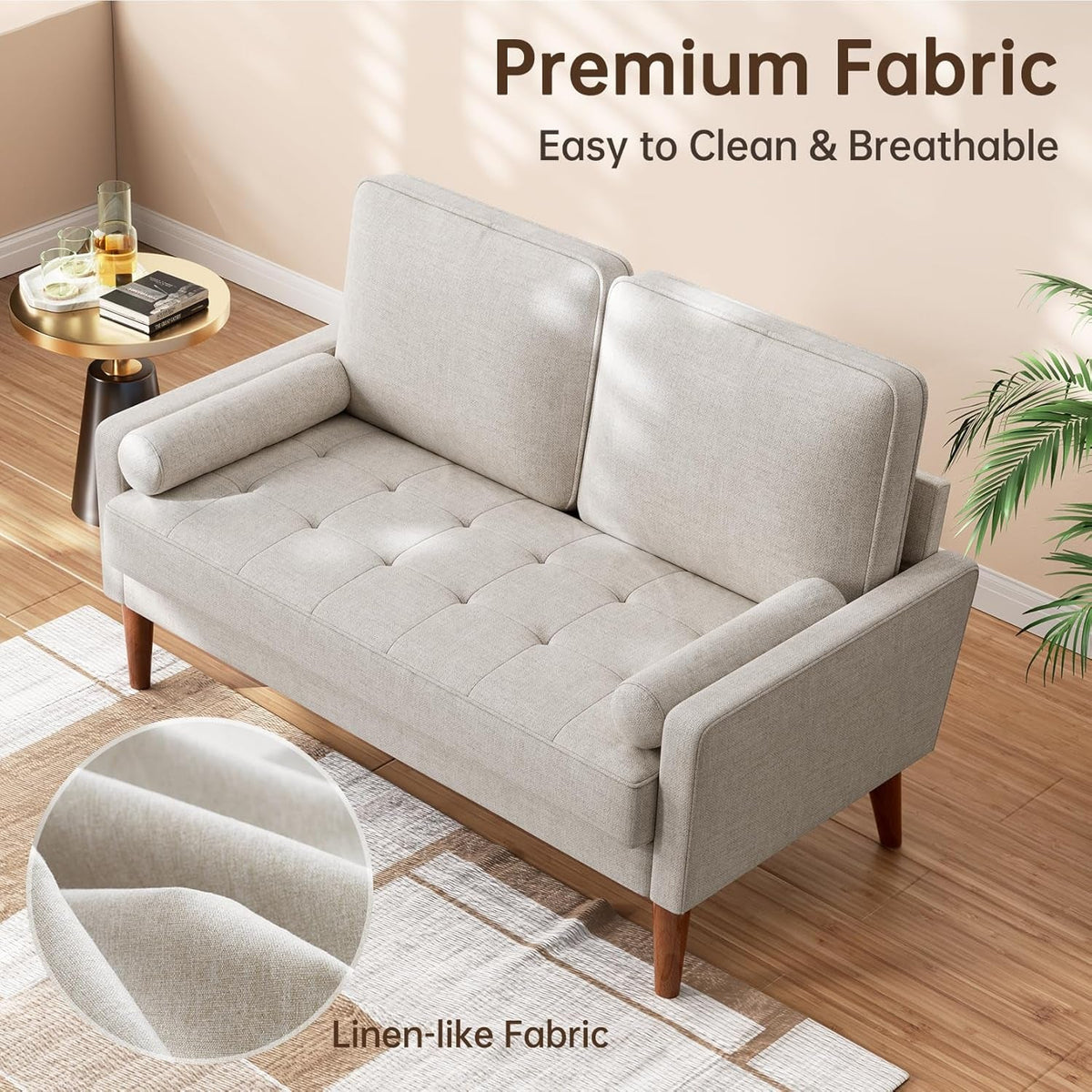 Ashbeige Modern Loveseat For Small Spaces Pocket Spring