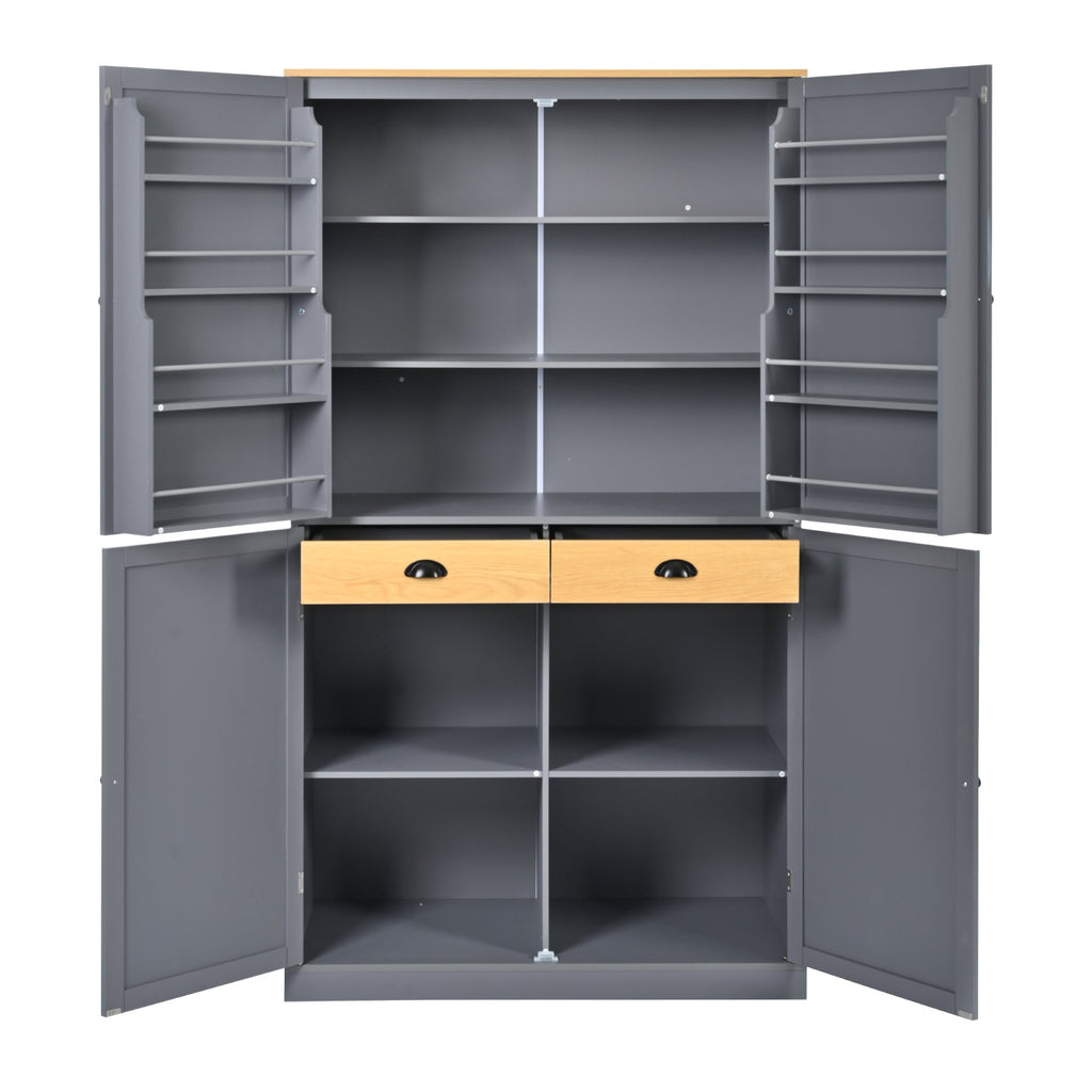 Large Kitchen Pantry Storage Cabinet | 71" Tall | MDF | White, Gray or Blue