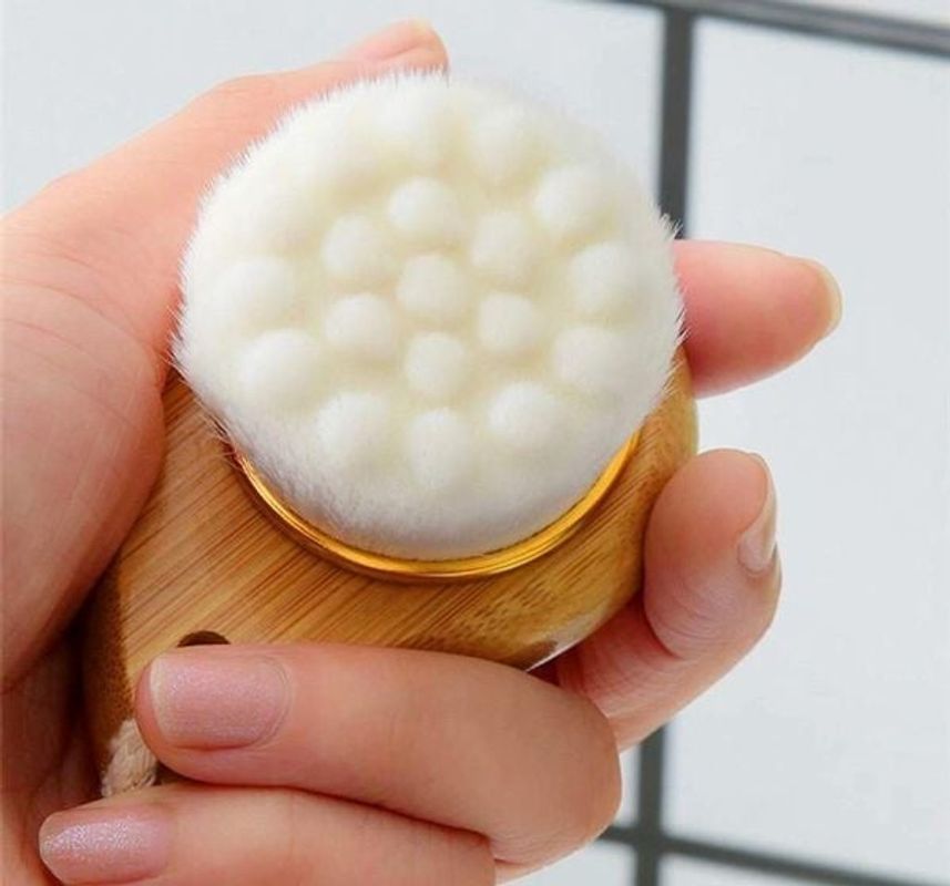 Bamboo Facial Brush | Superfine Bristles | Gentle Exfoliation for All Skin Types | Eco-Friendly & Non-Electric | BeNat