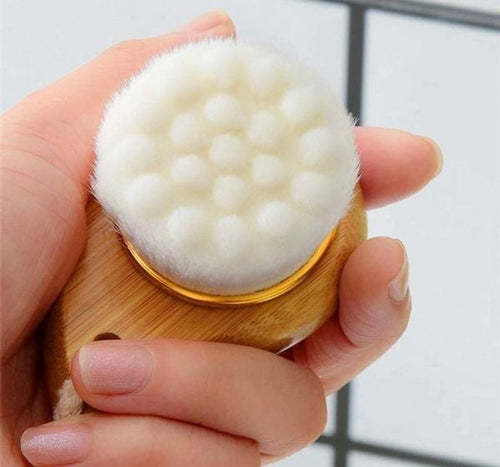 Bamboo Facial Brush | Superfine Bristles | Gentle Exfoliation for All Skin Types | Eco-Friendly & Non-Electric | BeNat