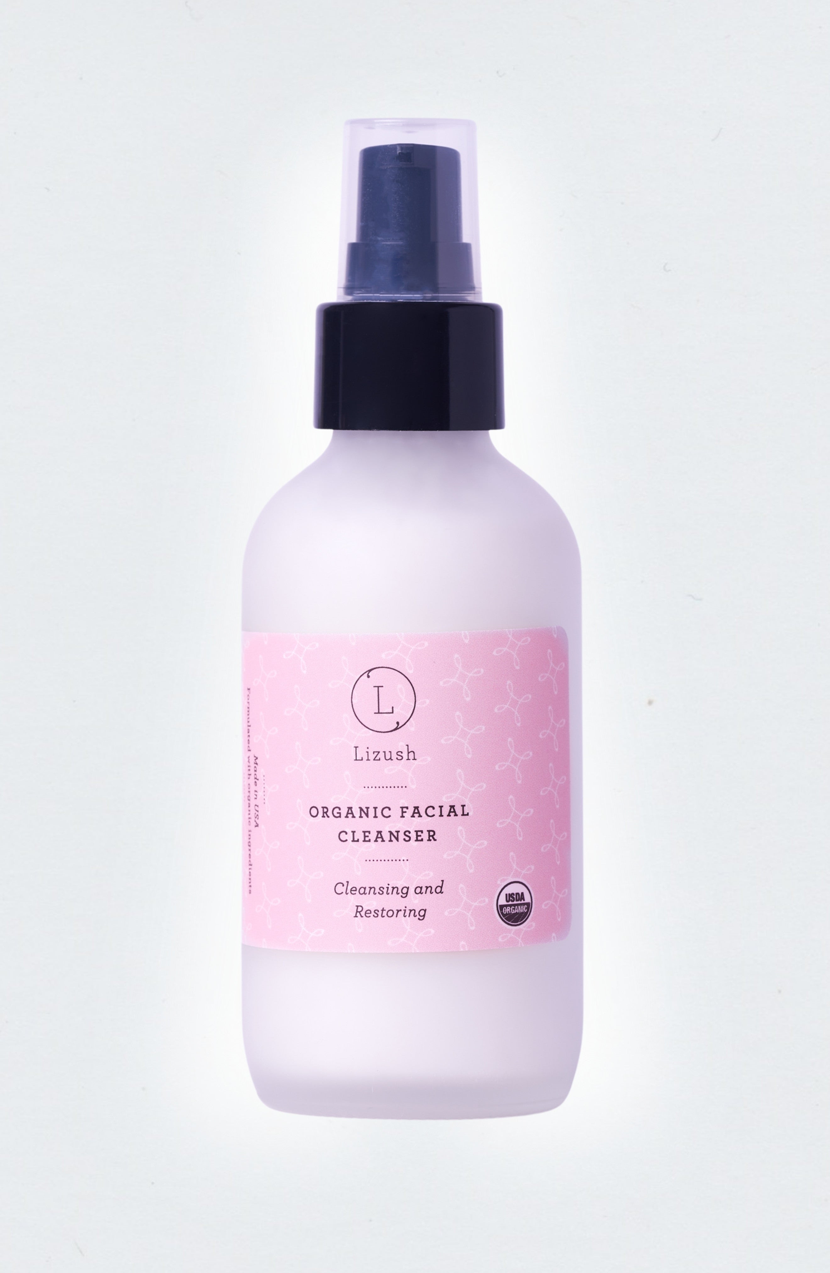 Organic Facial Cleanser with Pure Lavender | Cleansing & Restoring | 4 fl oz | Lizush