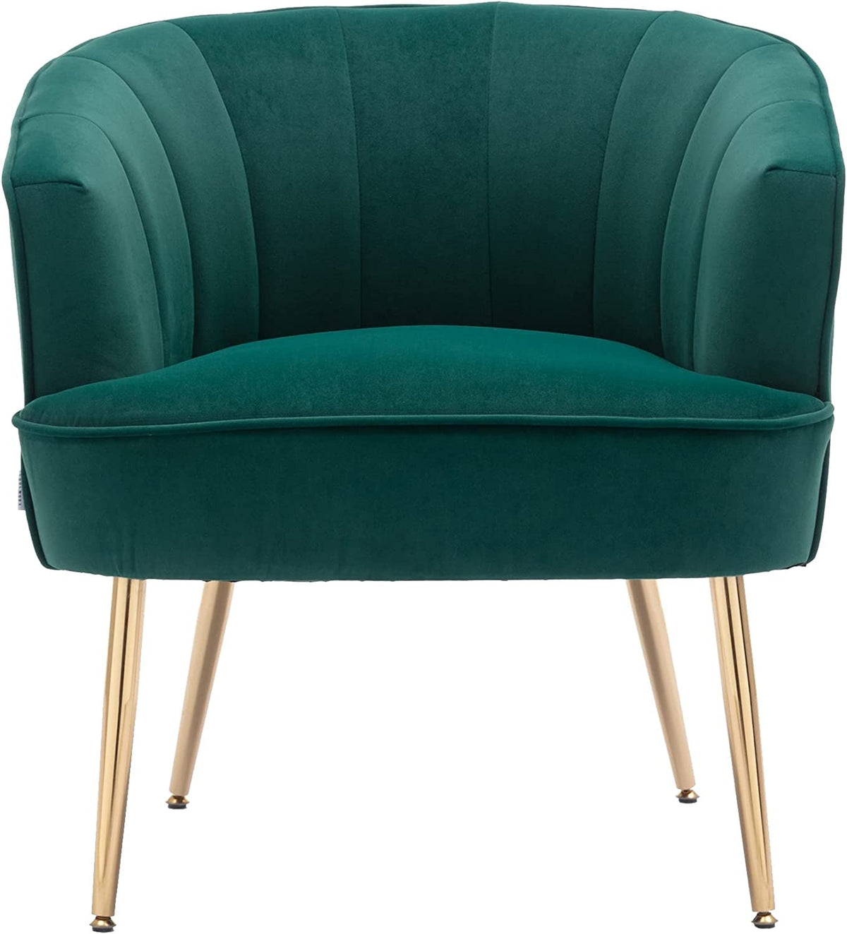 Green Velvet Accent Chair With Gold Legs For Living Room Furniture