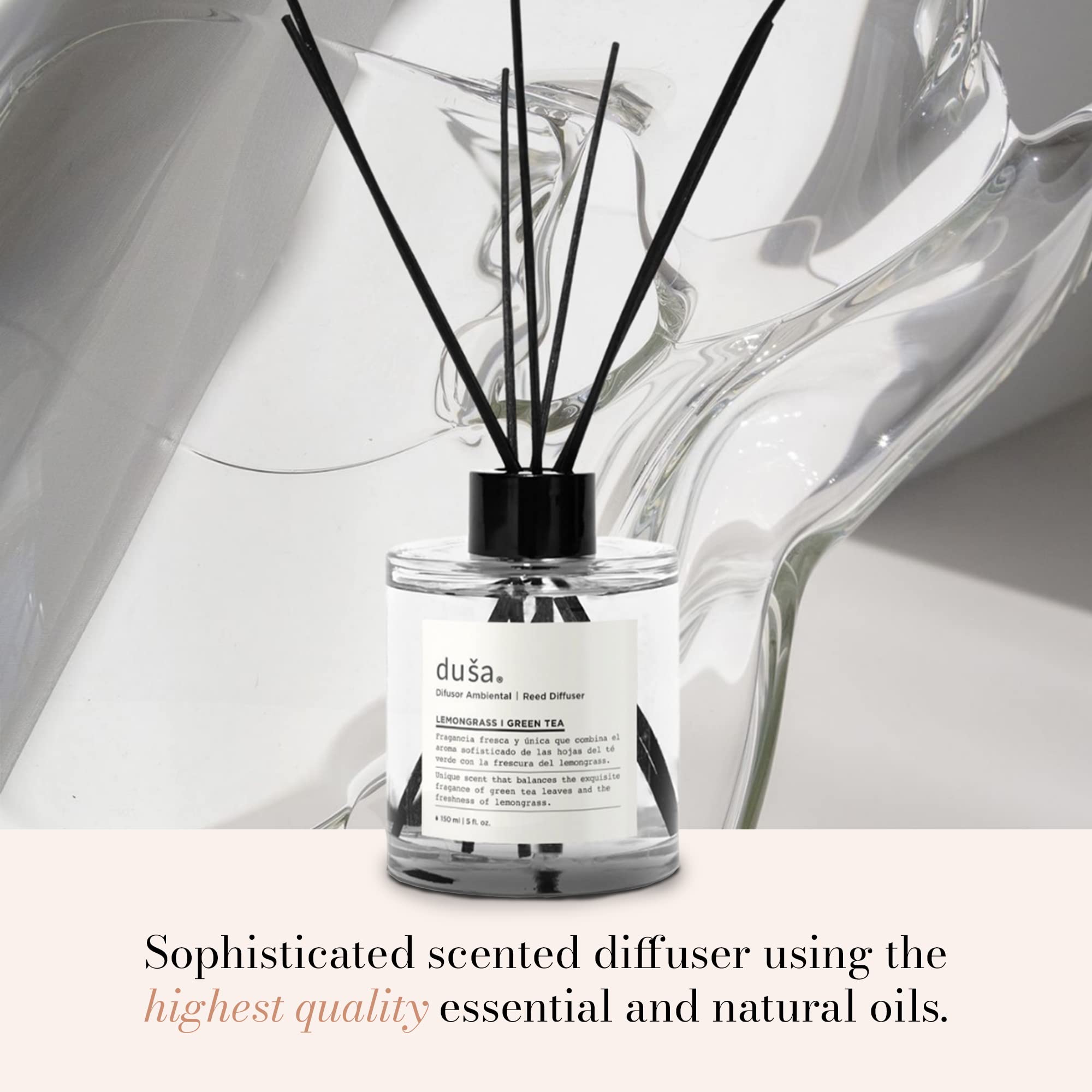 Lemongrass & Green Tea Reed Diffuser | 5 fl oz | Essential Oils | Home Fragrance | Powered by People