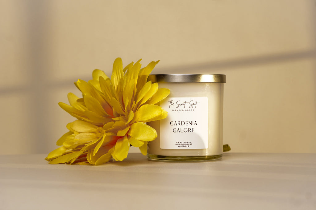 Gardenia Galore Soy Wax Candle | 100% Soy | Refreshing & Relaxing | The Scent Spot