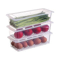 Set of 3 Food Container for Fridge Storage Set with Removable Drain
