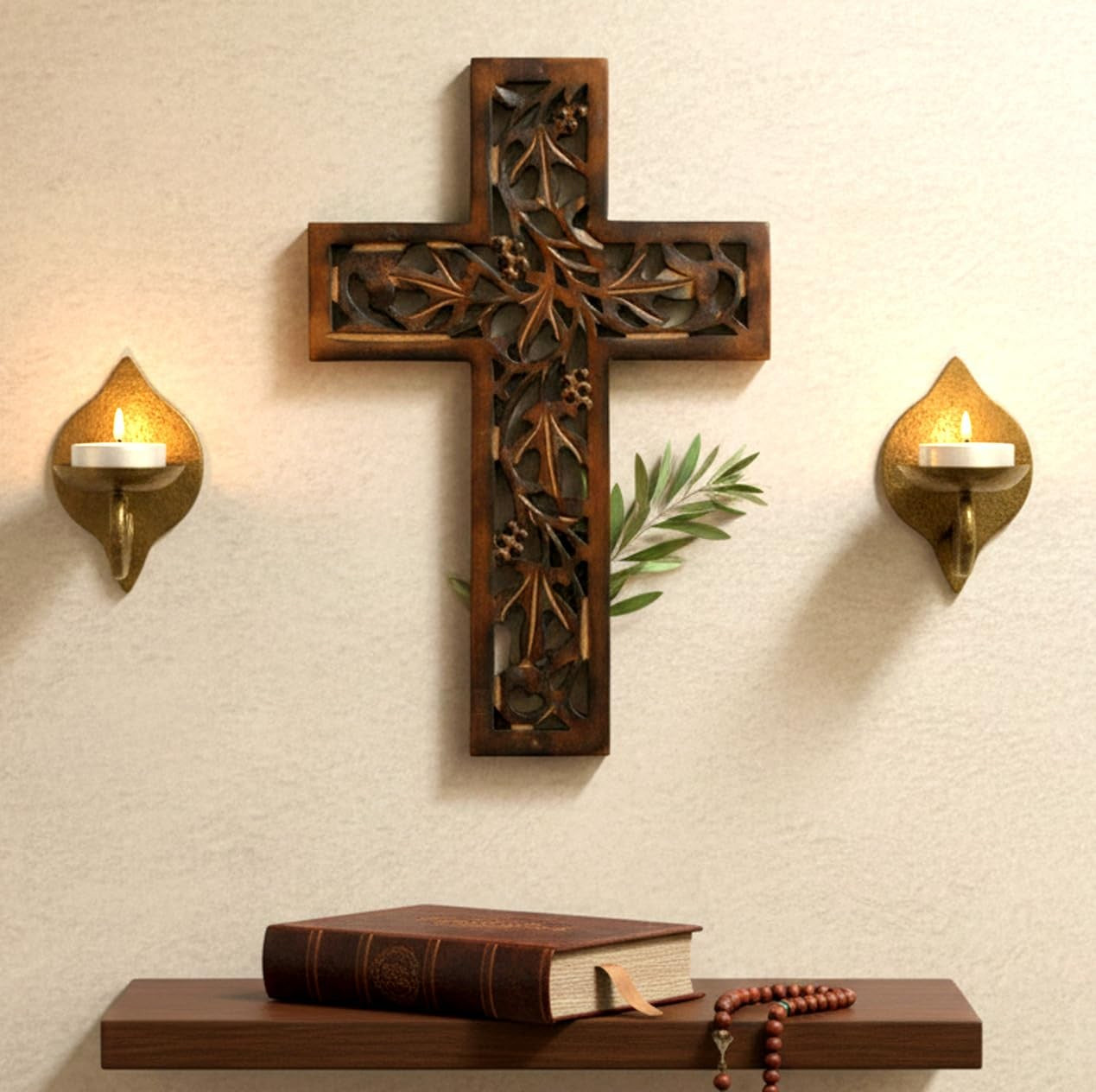 Jesus Cross Wooden Wall Crucifix