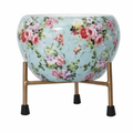 Floral Bowl Planter with Legs