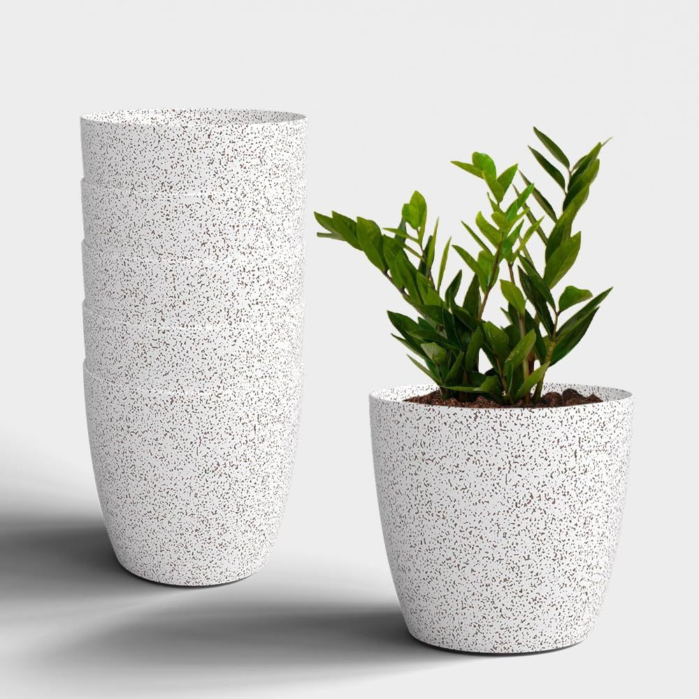 Marble White Indoor Plant Pots Set
