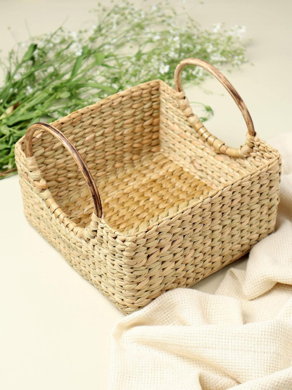 Jute Wicker Storage Basket for Home & Gifts