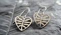 Leafy Heart Earrings | Stainless Steel | Surgical Steel Ear Wires | Hypoallergenic | GioGio Design