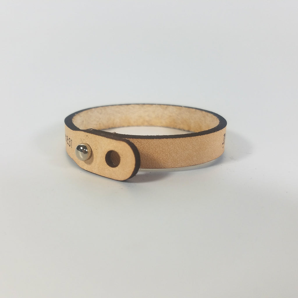 "Blessed Is the One Whose Trust Is in the Lord" | Genuine Leather Bracelet | Laser-Etched Scripture | Jeremiah 17:7 | GioGio Design