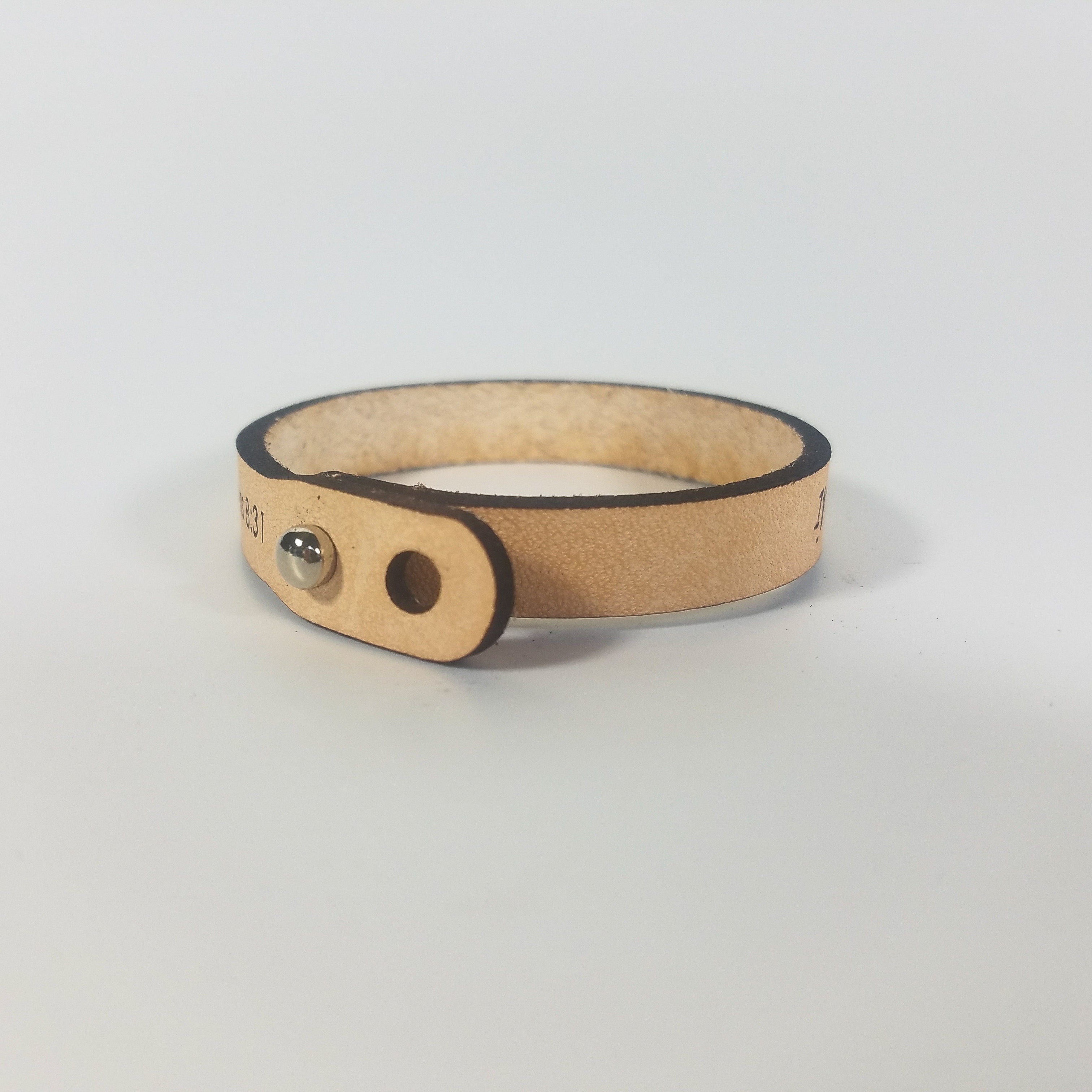 "Blessed Is the One Whose Trust Is in the Lord" | Genuine Leather Bracelet | Laser-Etched Scripture | Jeremiah 17:7 | GioGio Design