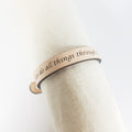 Philippians 4:13 Genuine Leather Spiritual Bracelet | I Can Do All Things
