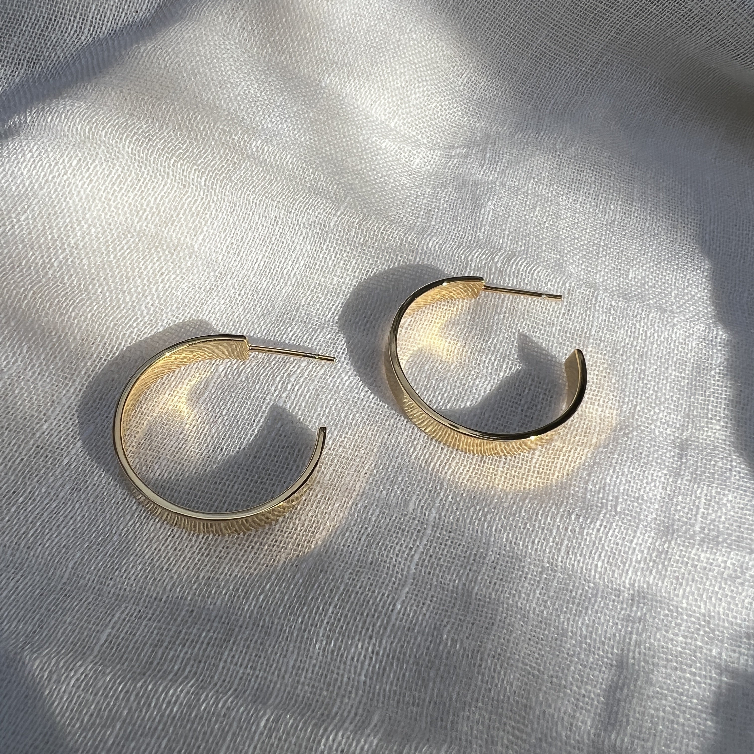 Handcrafted Hoop Earrings - Recycled Material