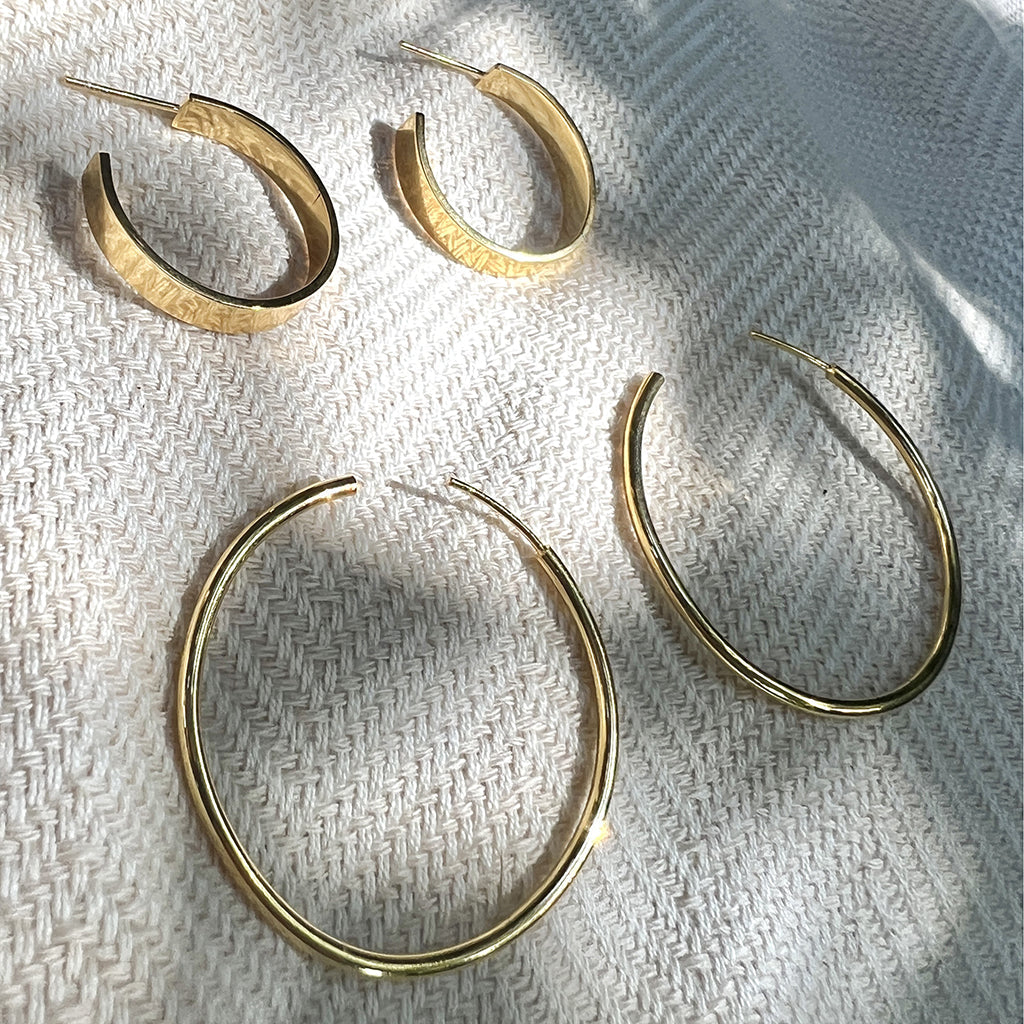 Handcrafted Hoop Earrings - Recycled Material