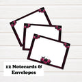 Gothic Notecard Stationary Set - 12 Notecards and Envelopes