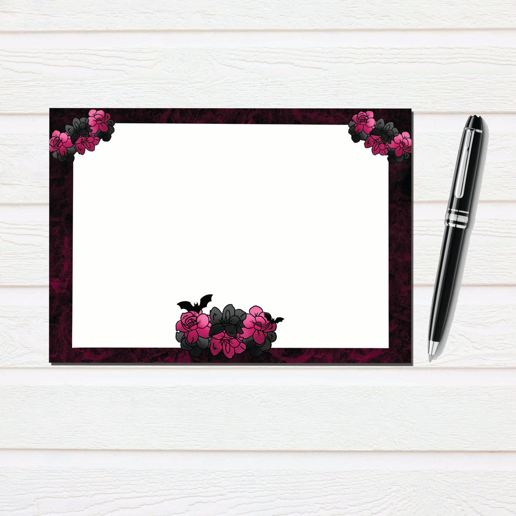 Gothic Notecard Stationary Set - 12 Notecards and Envelopes