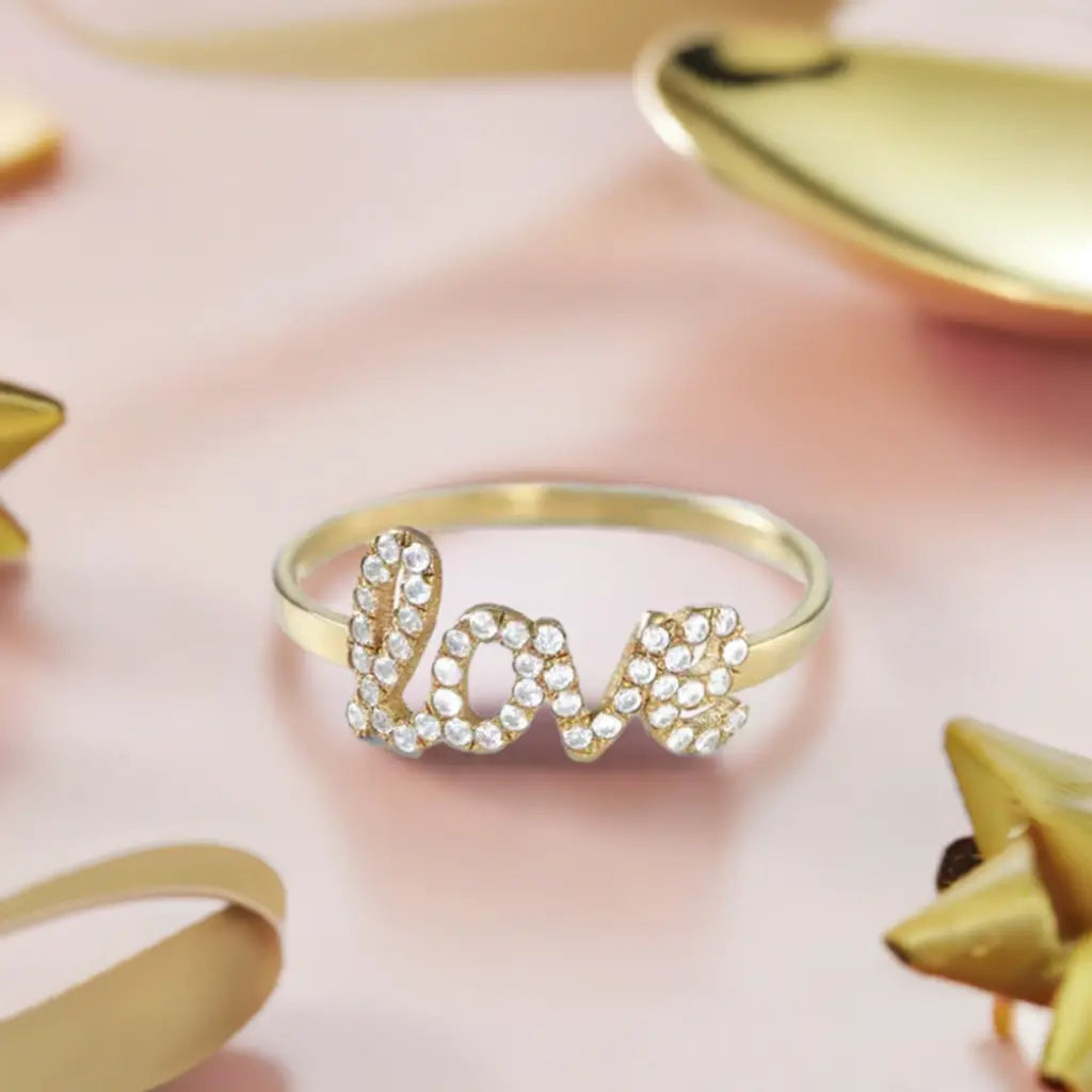 Personalized Swarovski Name Ring | 925 Sterling Silver