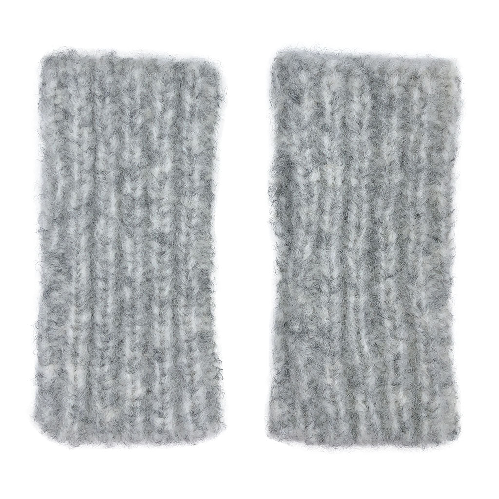 Luxury Ribbed Alpaca Gloves - Gray